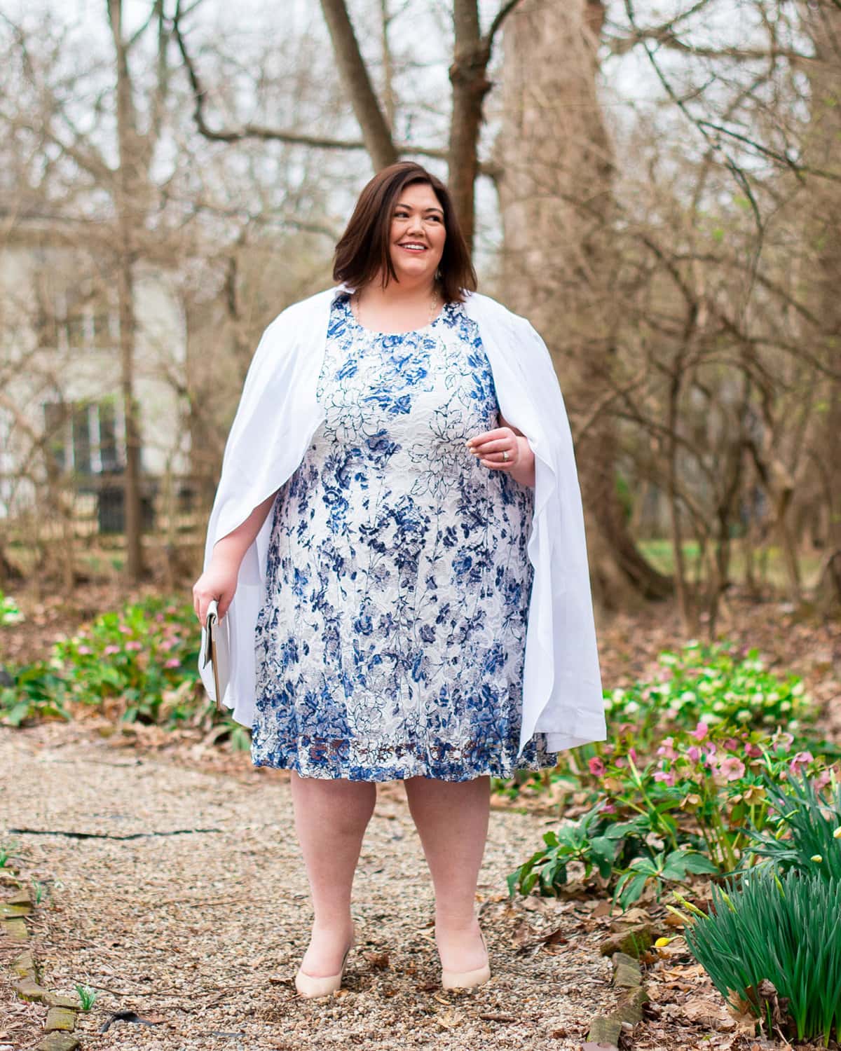Blue and white lace for spring