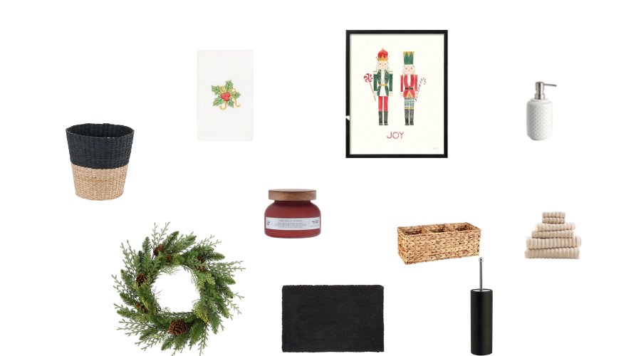 Impress Your Guests With Affordable Powder Room Holiday Decor