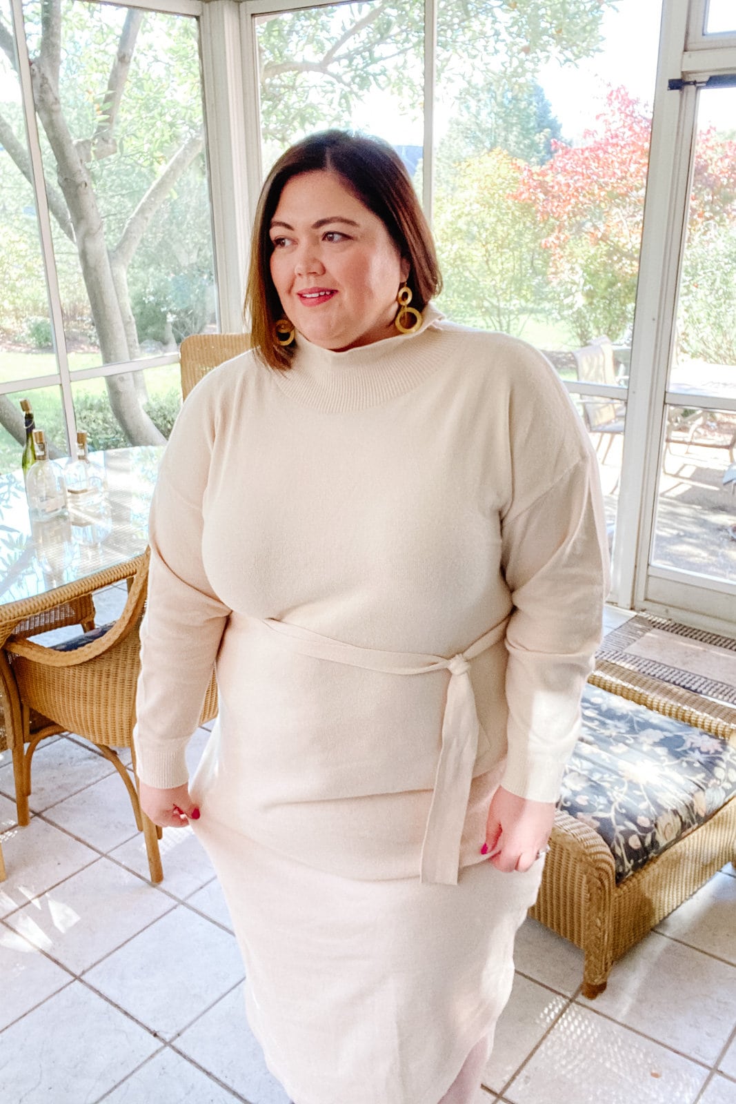 Winter White Sweater Dress